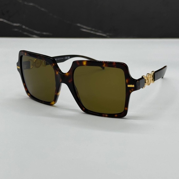 NEW MOD 4441 108/73 VERSACE HAVANA GREEN SQUARE VE4441 10873 WOMEN SUNGLASSES main image 9